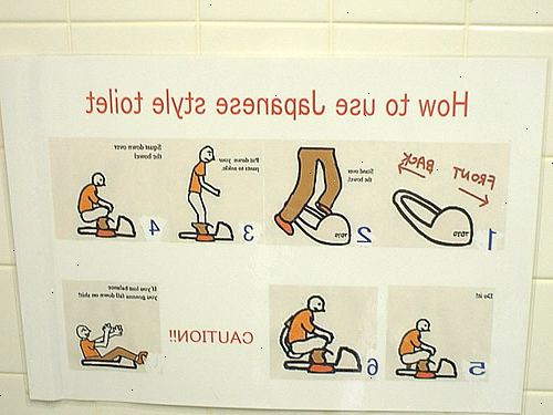 Hvordan man bruger en squat toilet. Medbring dine egne toiletpapir.